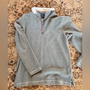 True Grit women’s Men's Gray Half-Zip Sweater size small pull over